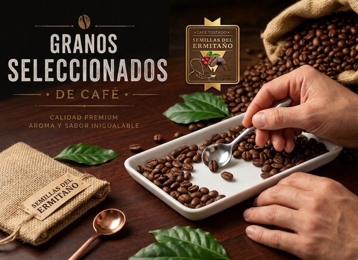 Granos seleccionados de café — Semillas del Ermitaño